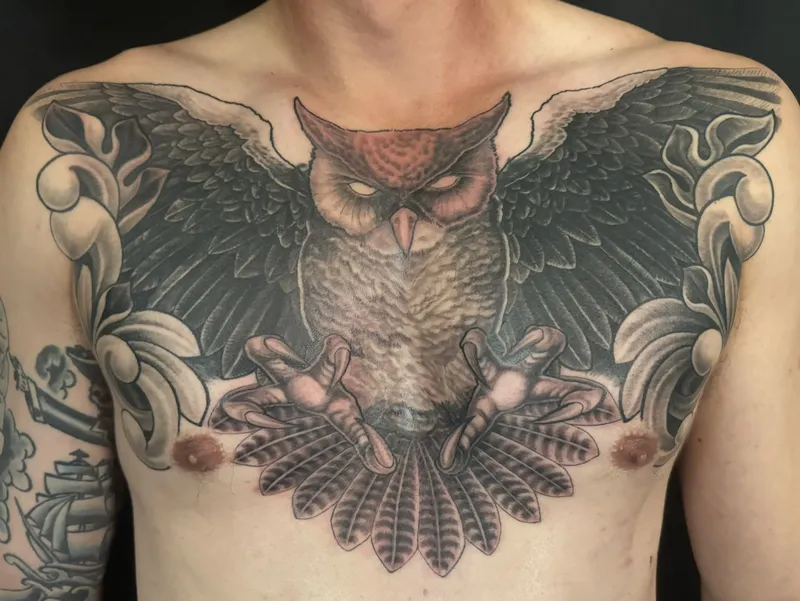 Cover-up tattoo by Aaron Sangenitto at Tattooz Ink in Redding, California