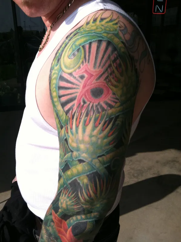Custom tattoo by Aaron Sangenitto at Tattooz Ink in Redding, California