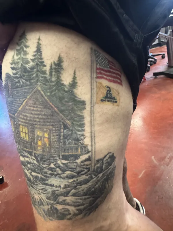 Custom tattoo by Aaron Sangenitto at Tattooz Ink in Redding, California